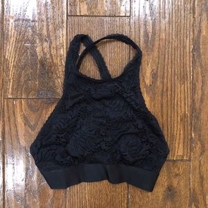 High-neck Lace Urban Outfitters Black Bralette